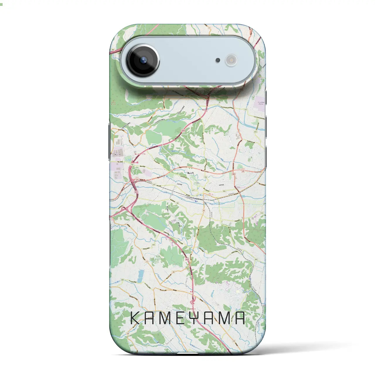 【亀山（三重県）】地図柄iPhoneケース（バックカバータイプ）