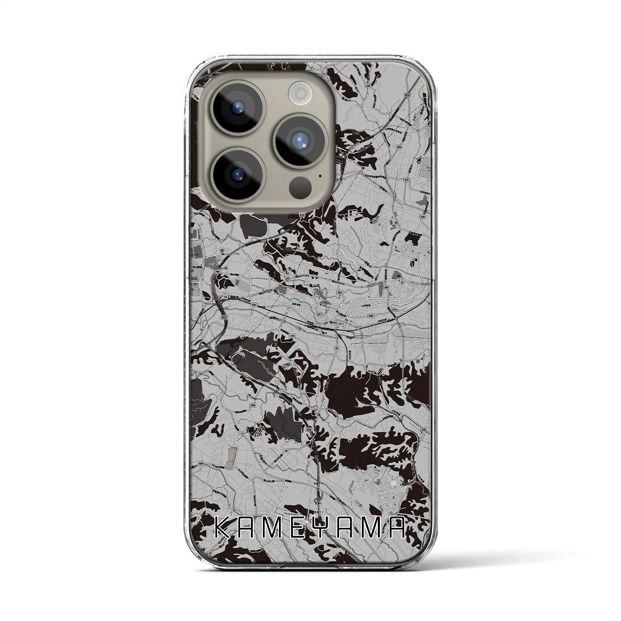 【亀山（三重県）】地図柄iPhoneケース（クリアタイプ）