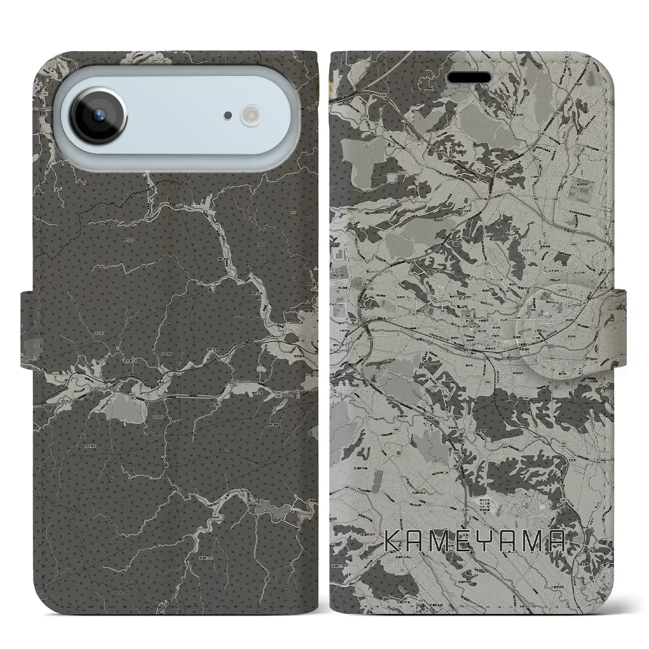 【亀山（三重県）】地図柄iPhoneケース（手帳タイプ）