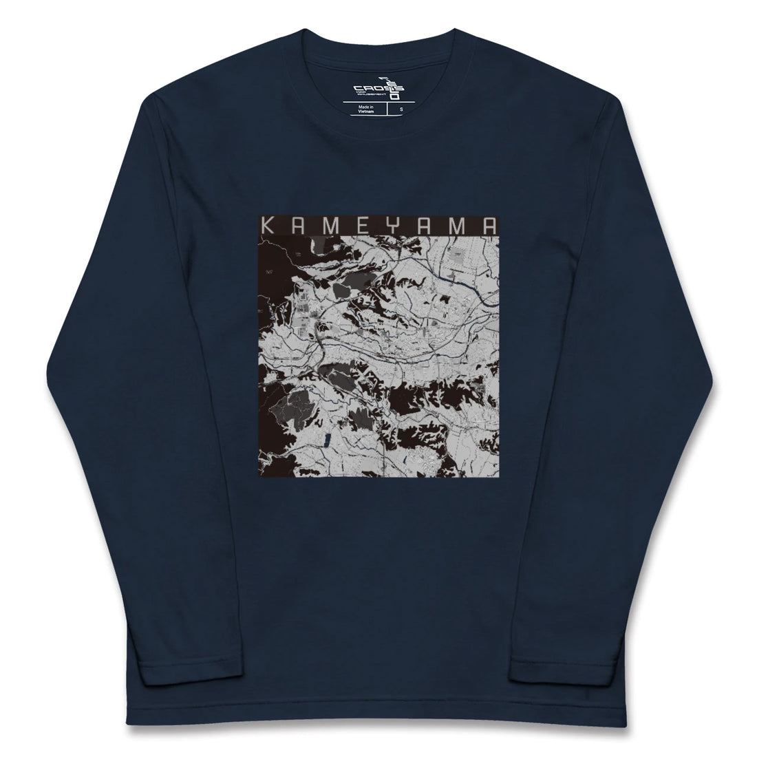 【亀山（三重県）】地図柄ロングスリーブTシャツ