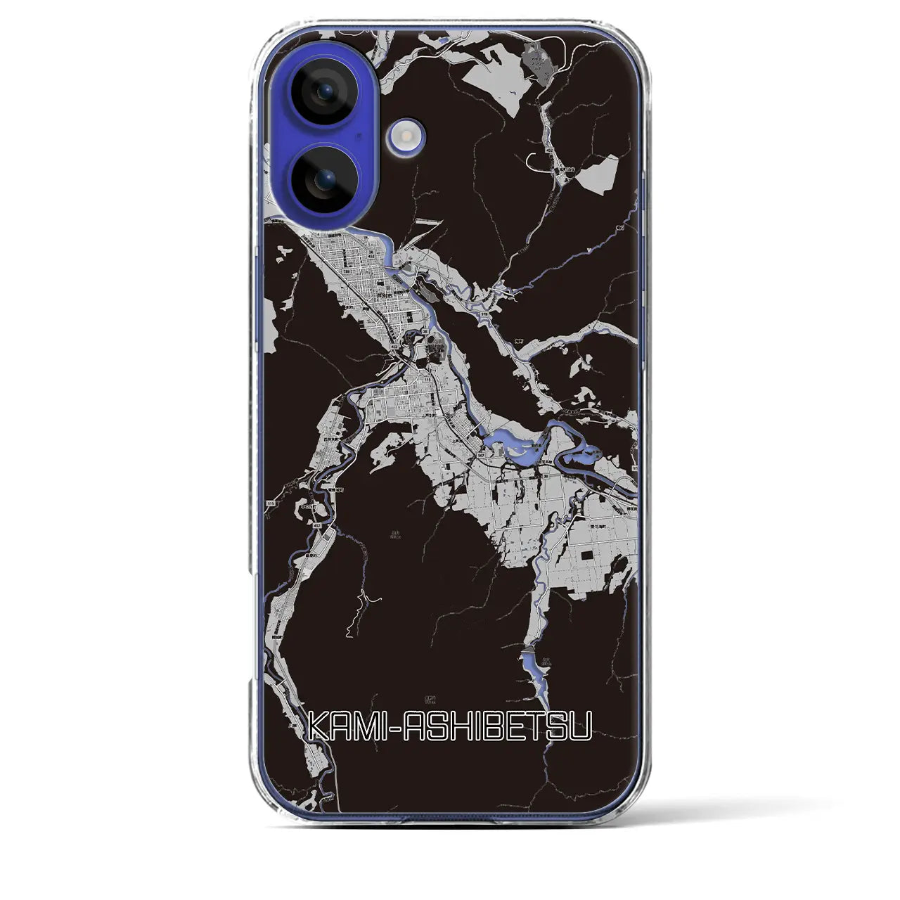 【上芦別（北海道）】地図柄iPhoneケース（クリアタイプ）