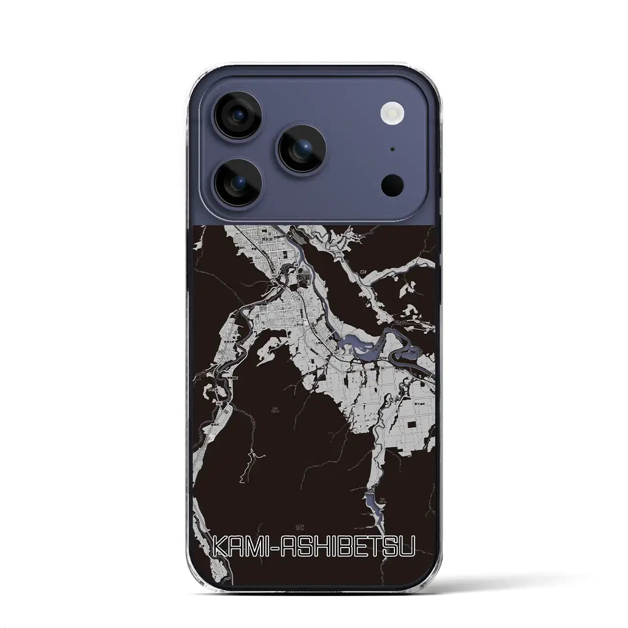 【上芦別（北海道）】地図柄iPhoneケース（クリアタイプ）