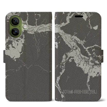 【上芦別（北海道）】地図柄iPhoneケース（手帳タイプ）