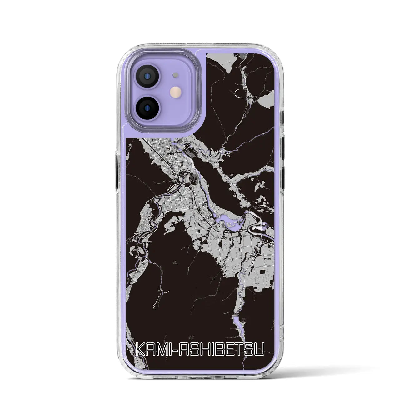 【上芦別（北海道）】地図柄iPhoneケース（MagSafeタイプ）