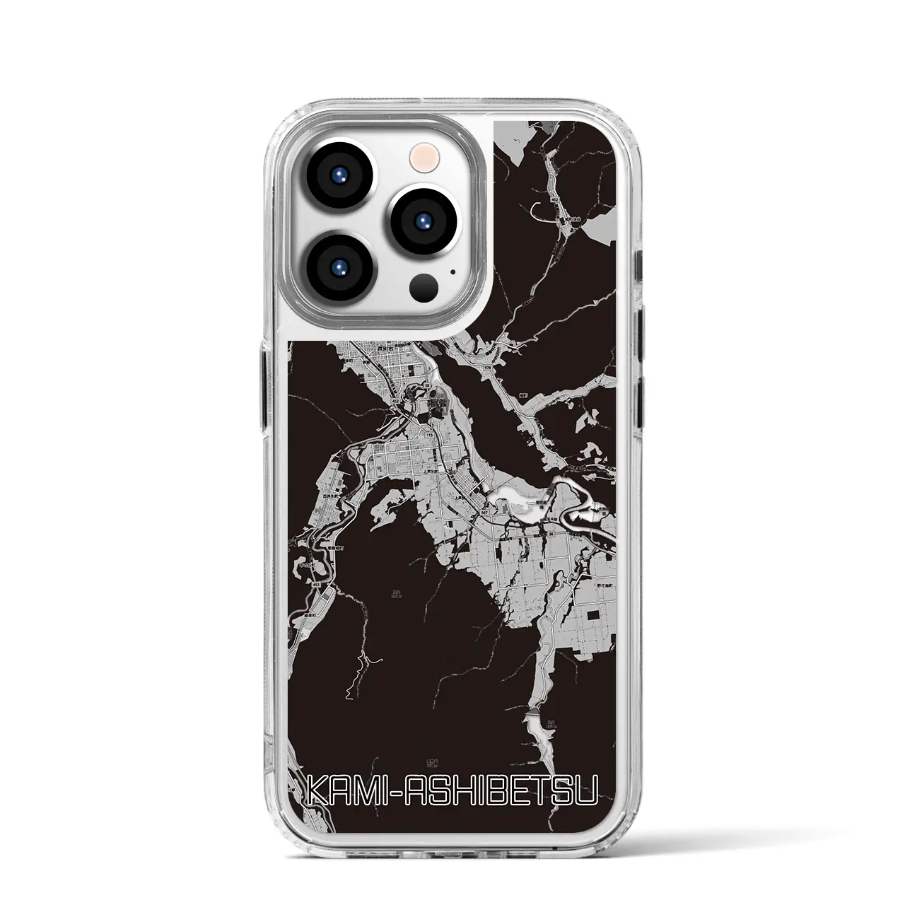 【上芦別（北海道）】地図柄iPhoneケース（MagSafeタイプ）
