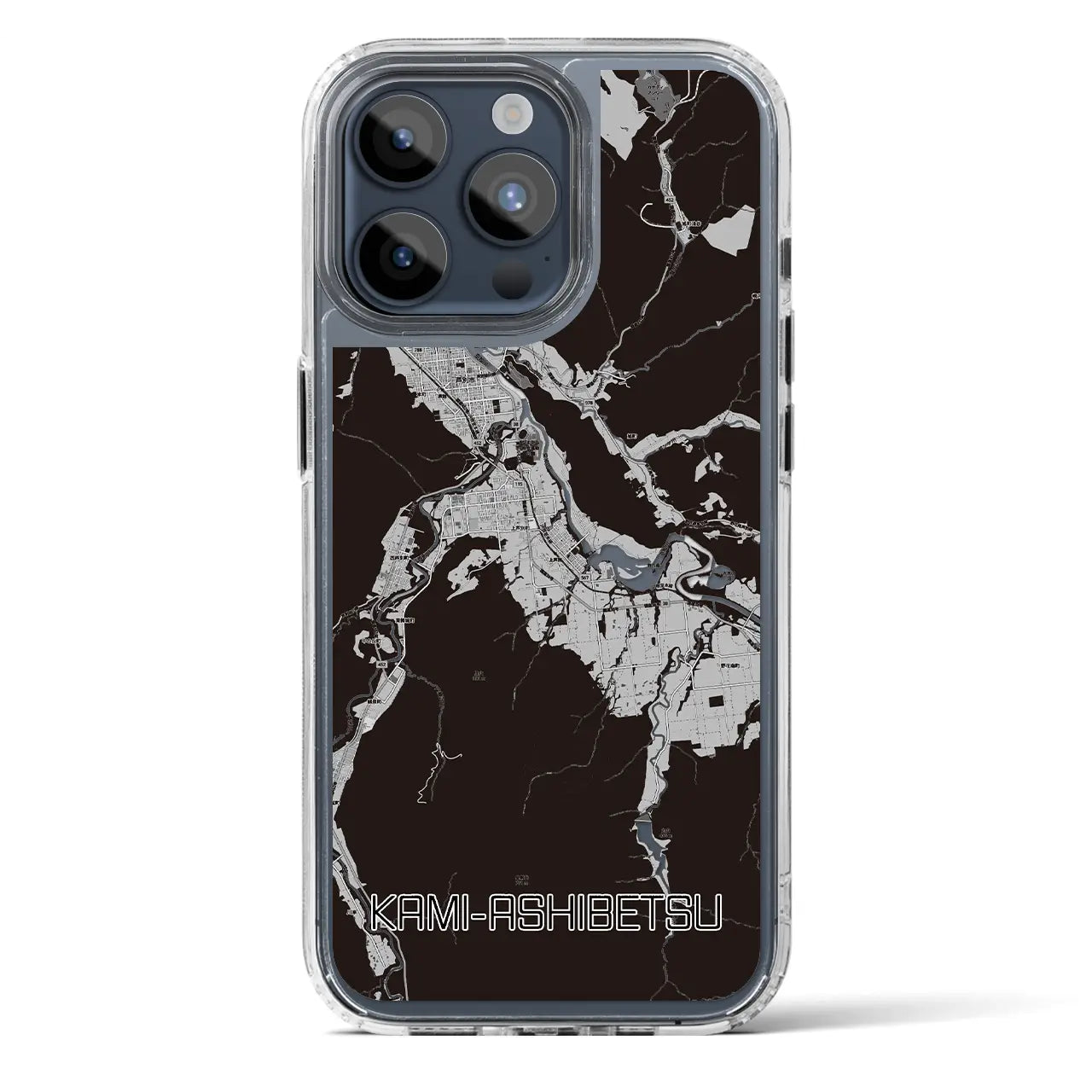 【上芦別（北海道）】地図柄iPhoneケース（MagSafeタイプ）