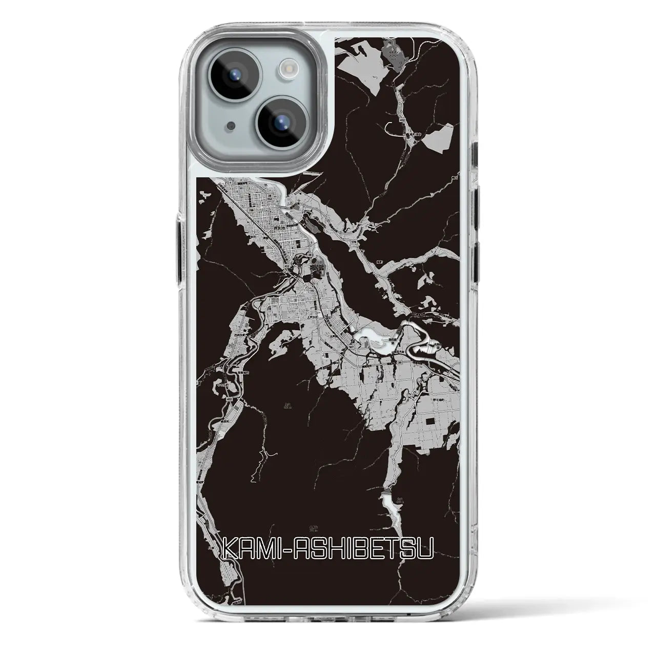 【上芦別（北海道）】地図柄iPhoneケース（MagSafeタイプ）