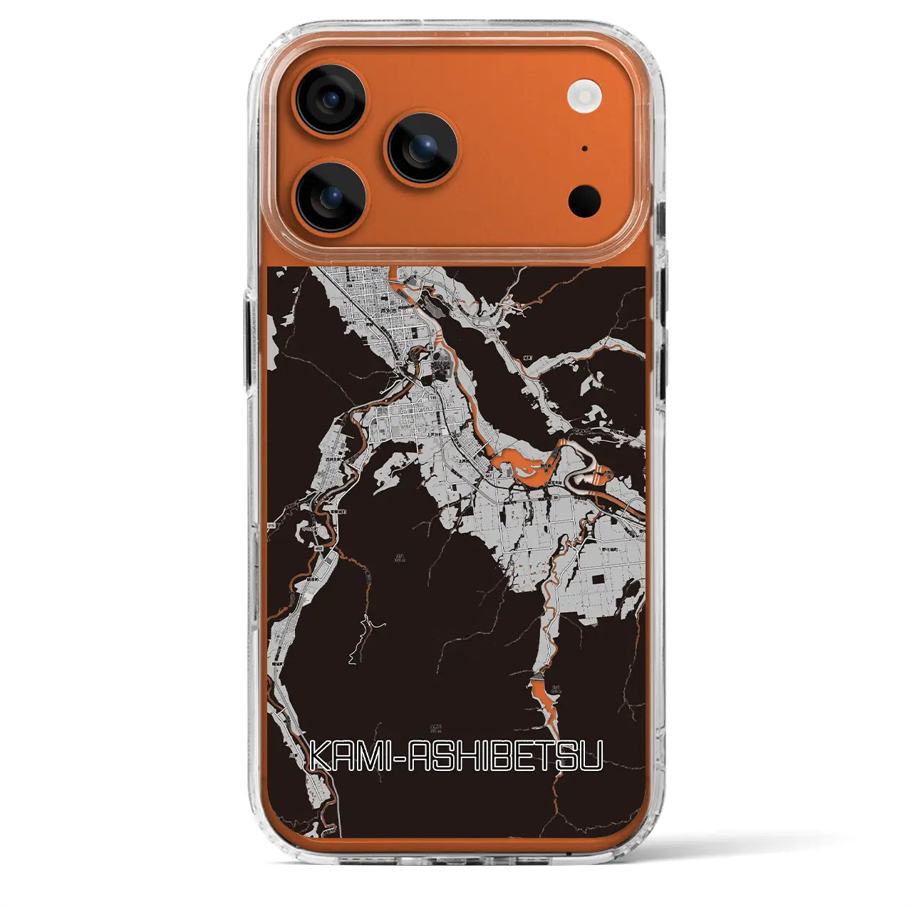 【上芦別（北海道）】地図柄iPhoneケース（MagSafeタイプ）