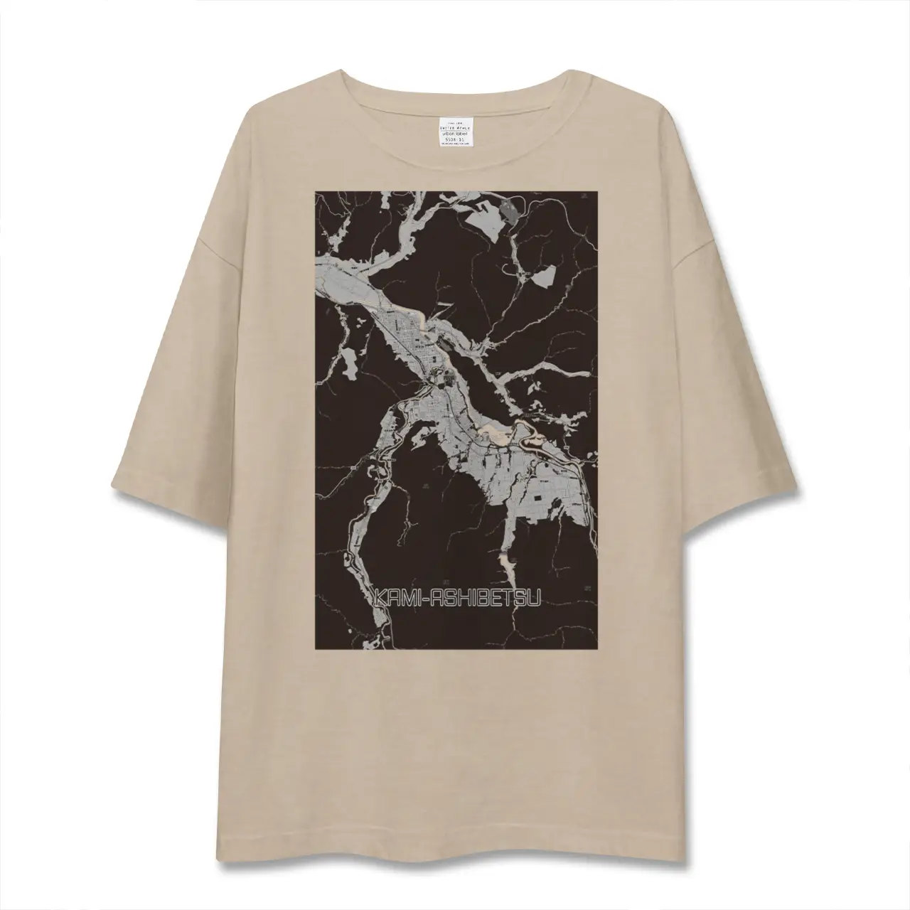 【上芦別（北海道）】地図柄ビッグシルエットTシャツ