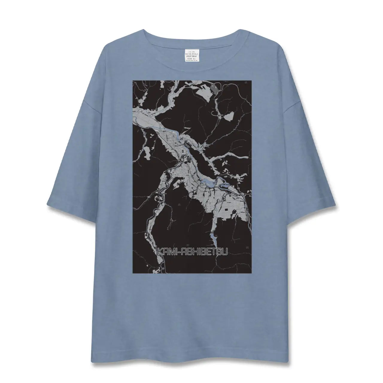 【上芦別（北海道）】地図柄ビッグシルエットTシャツ