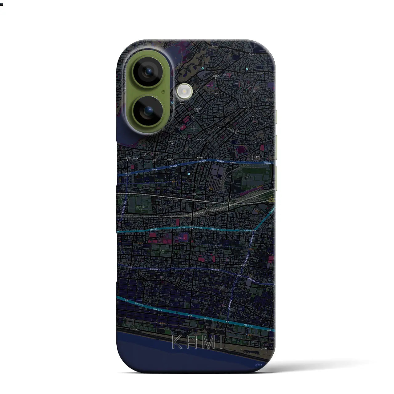 【可美（静岡県）】地図柄iPhoneケース（バックカバータイプ）