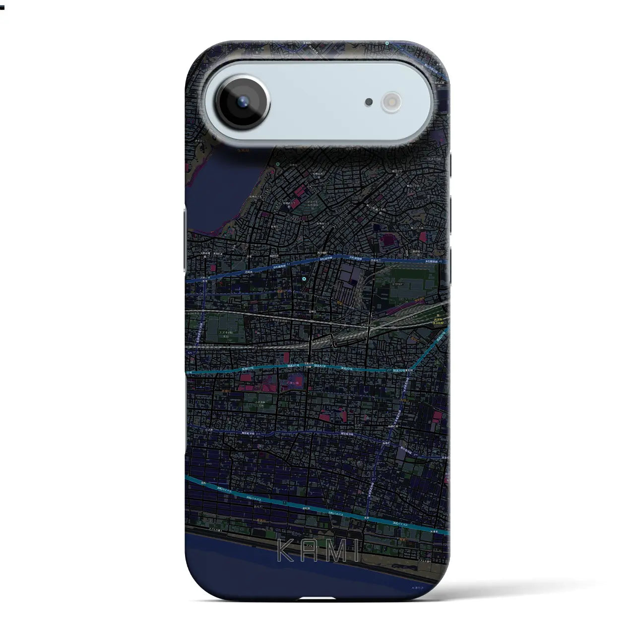 【可美（静岡県）】地図柄iPhoneケース（バックカバータイプ）