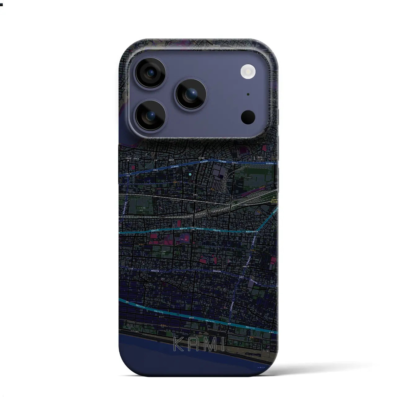 【可美（静岡県）】地図柄iPhoneケース（バックカバータイプ）