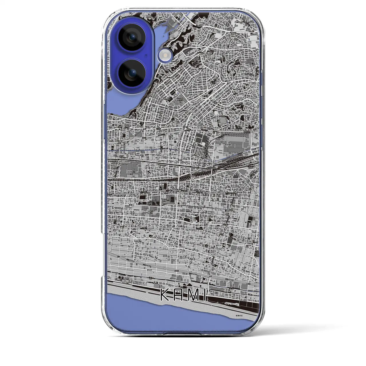 【可美（静岡県）】地図柄iPhoneケース（クリアタイプ）