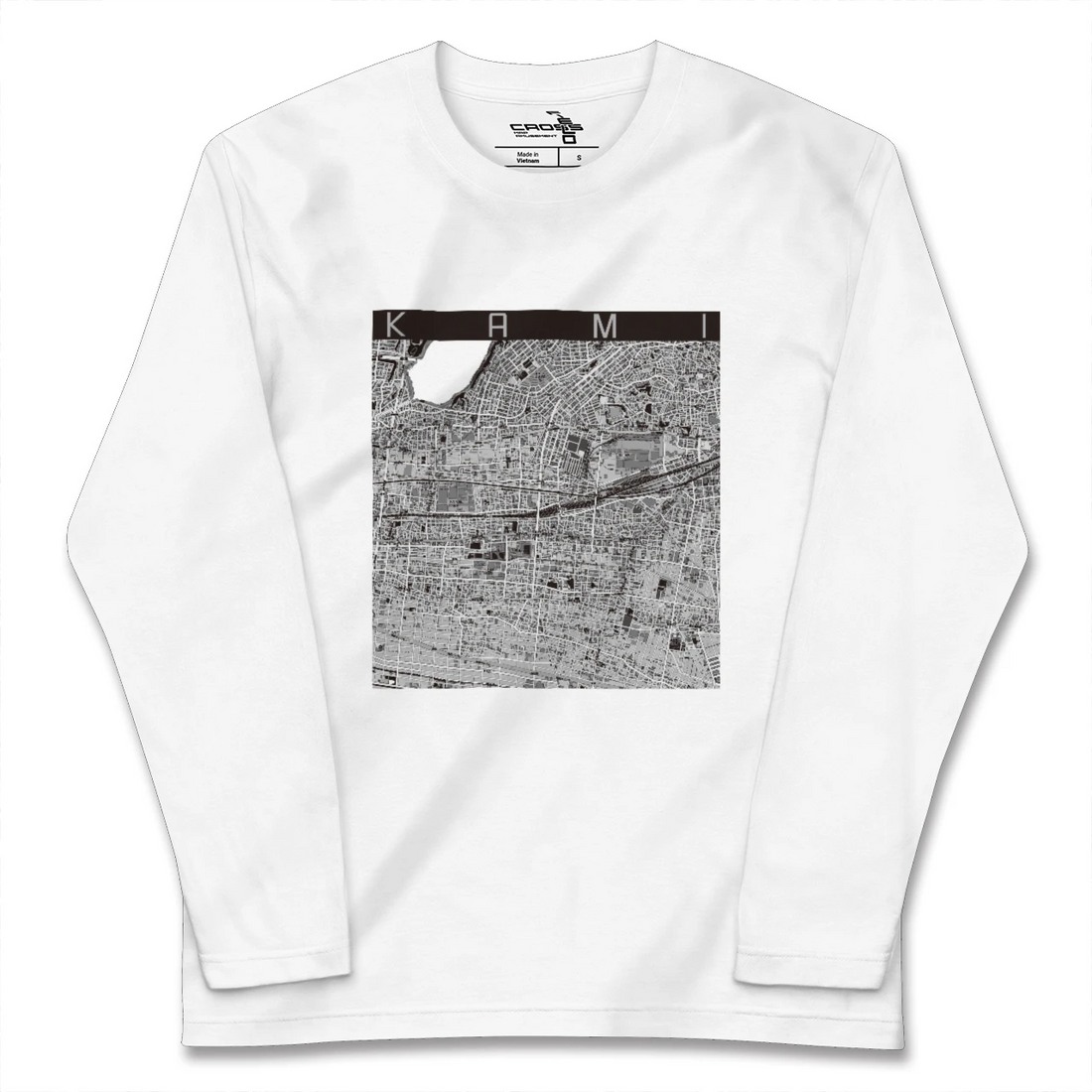 【可美(静岡県)】地図柄ロングスリーブTシャツ