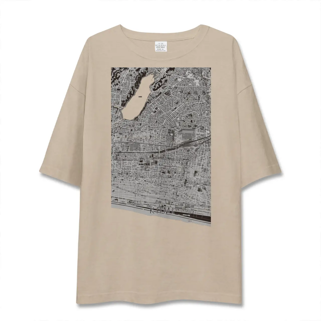 【可美（静岡県）】地図柄ビッグシルエットTシャツ