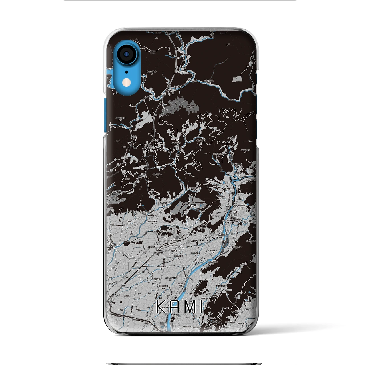 【香美（高知県）】地図柄iPhoneケース（クリアタイプ）