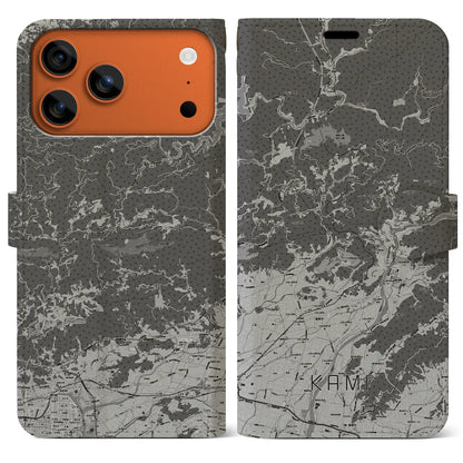 【香美（高知県）】地図柄iPhoneケース（手帳タイプ）