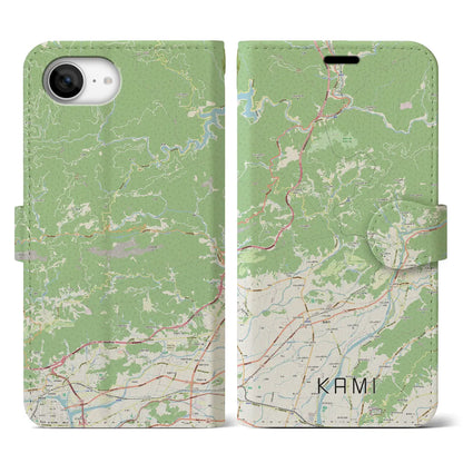 【香美（高知県）】地図柄iPhoneケース（手帳タイプ）