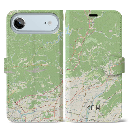 【香美（高知県）】地図柄iPhoneケース（手帳タイプ）