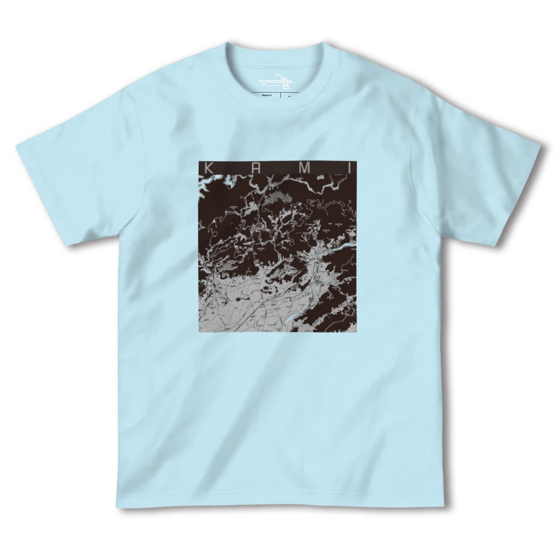 【香美(高知県)】地図柄ヘビーウェイトTシャツ