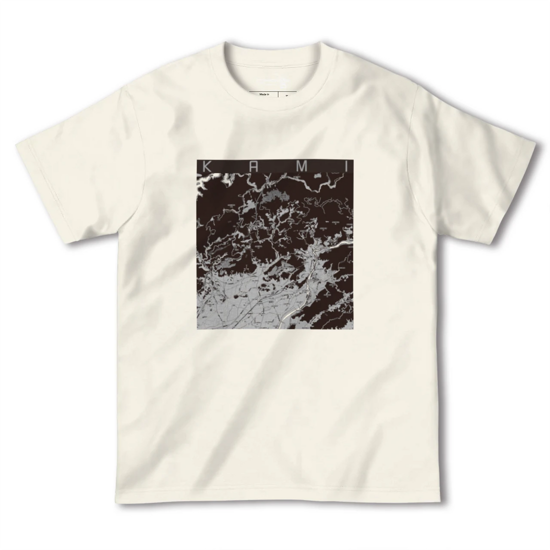 【香美(高知県)】地図柄ヘビーウェイトTシャツ