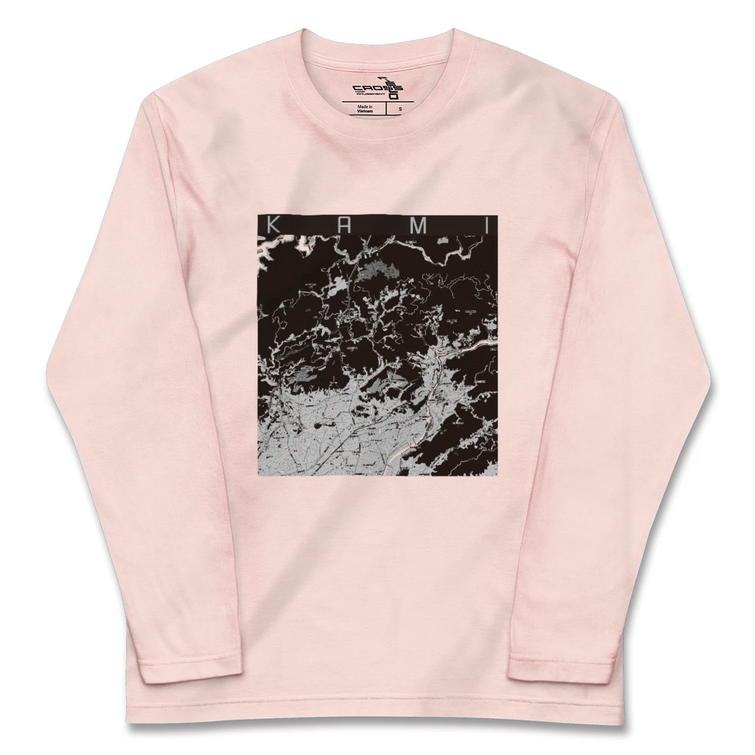 【香美(高知県)】地図柄ロングスリーブTシャツ