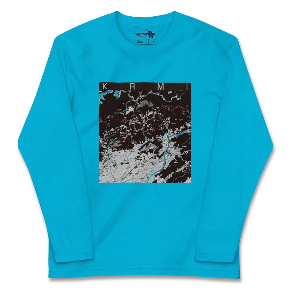 【香美(高知県)】地図柄ロングスリーブTシャツ