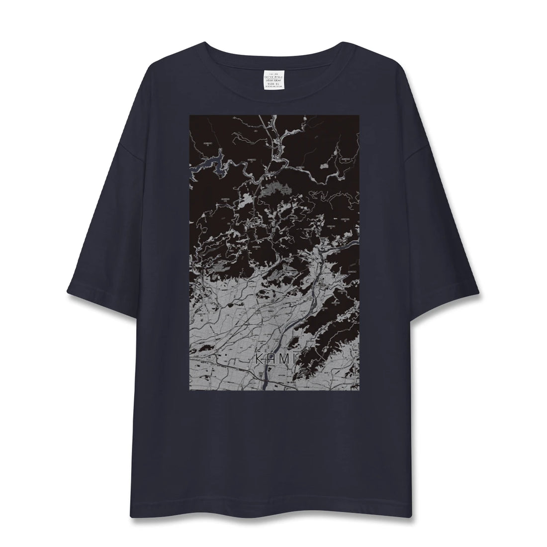 【香美（高知県）】地図柄ビッグシルエットTシャツ