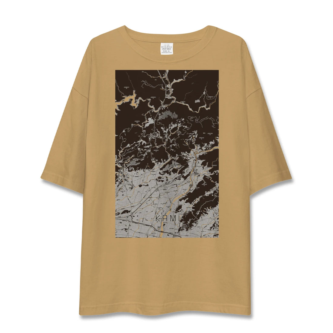 【香美(高知県)】地図柄ビッグシルエットTシャツ