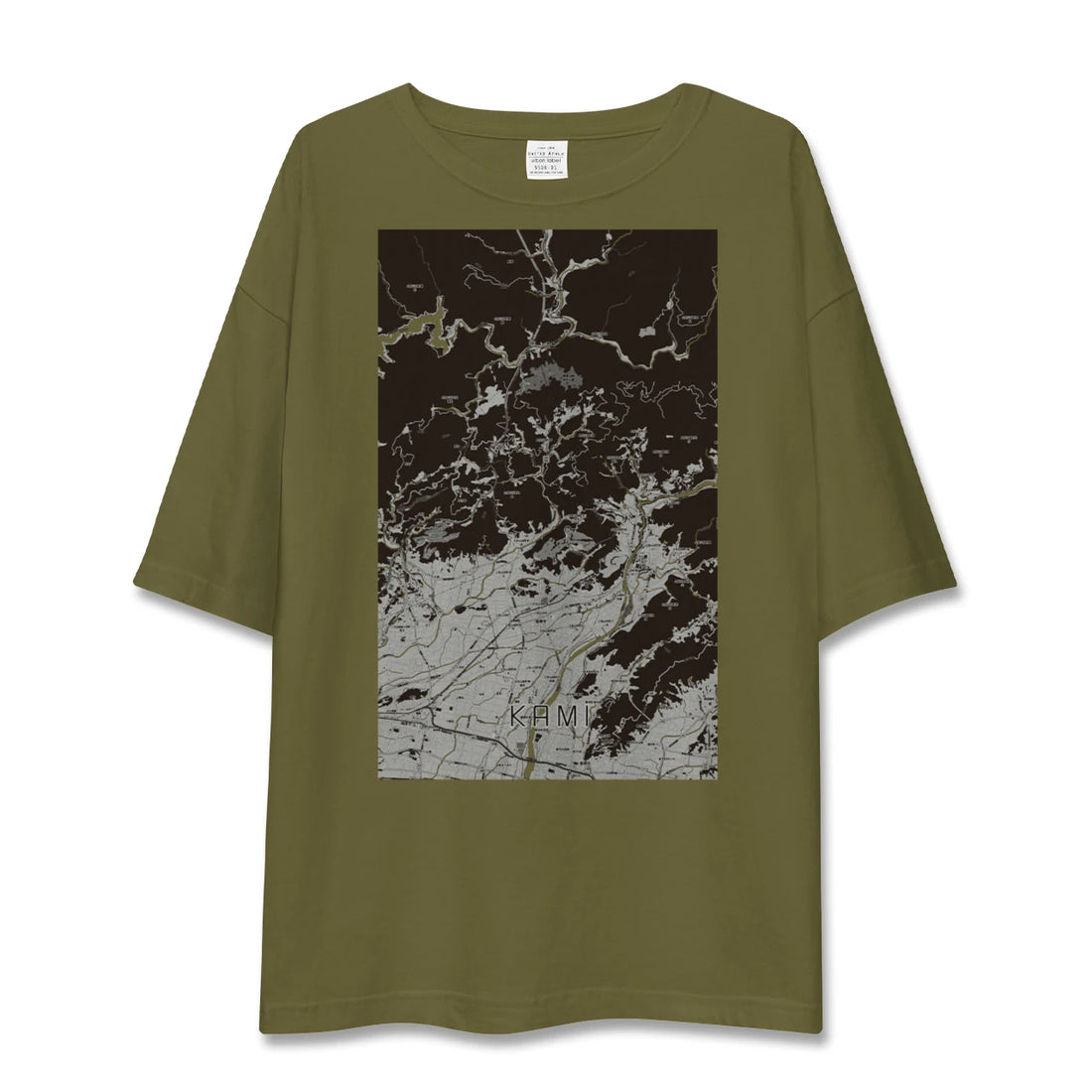 【香美(高知県)】地図柄ビッグシルエットTシャツ