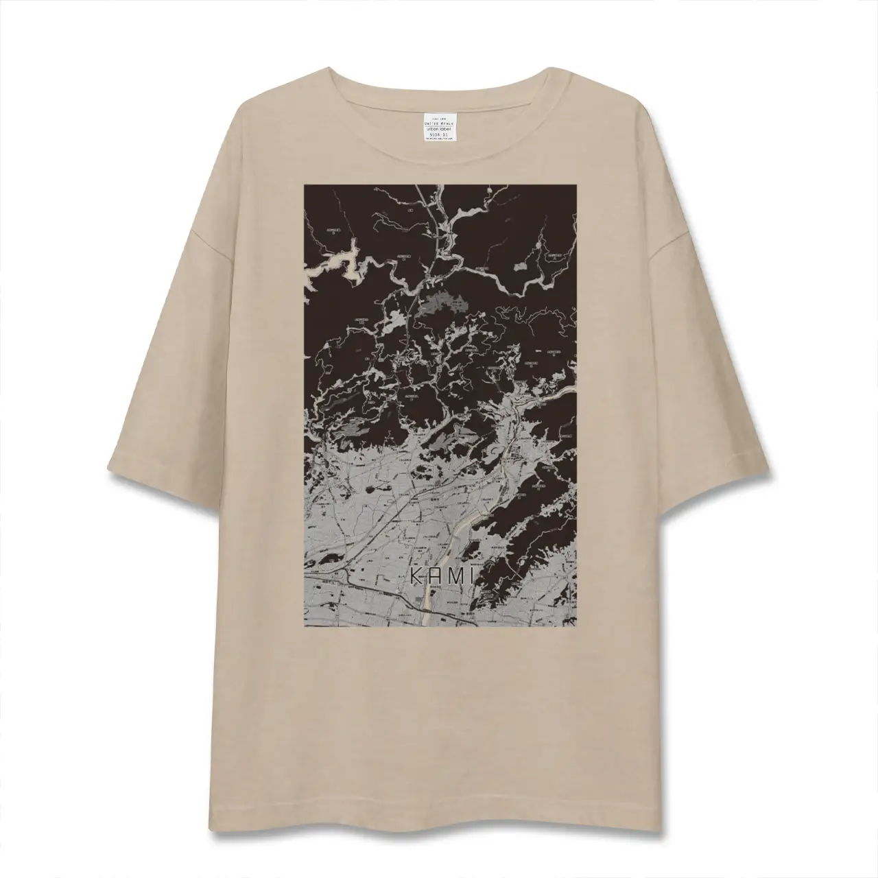 【香美（高知県）】地図柄ビッグシルエットTシャツ