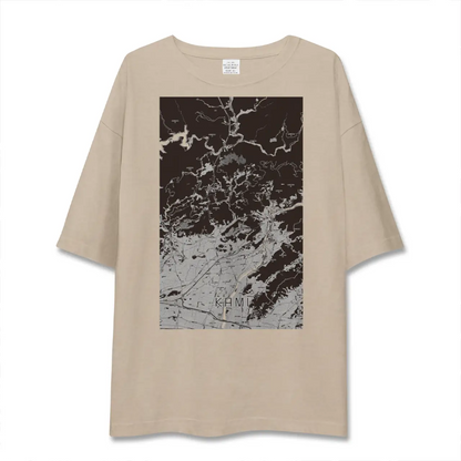 【香美（高知県）】地図柄ビッグシルエットTシャツ