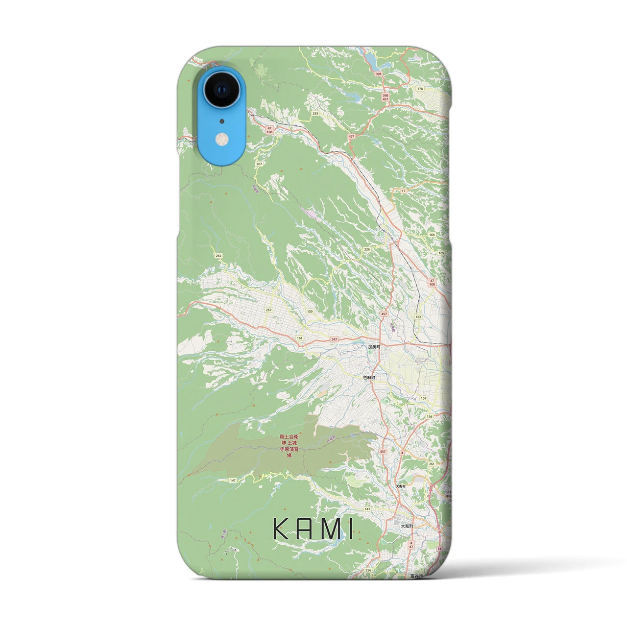 【加美（宮城県）】地図柄iPhoneケース（バックカバータイプ・ナチュラル）iPhone XR 用