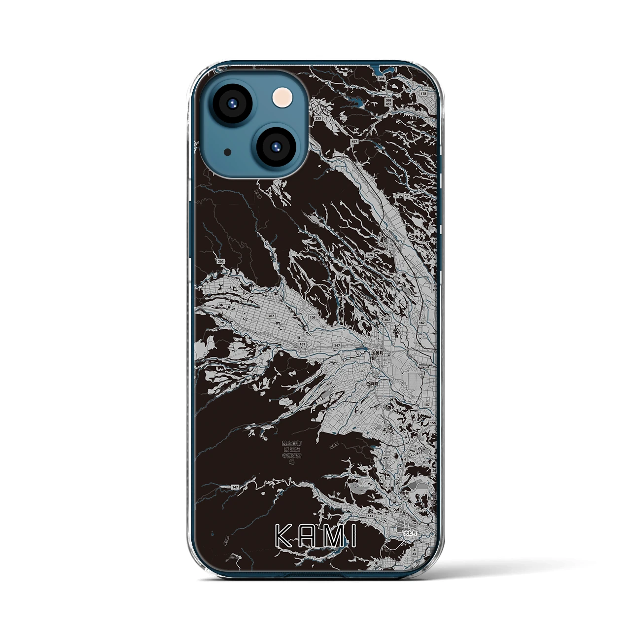 【加美（宮城県）】地図柄iPhoneケース（クリアタイプ）