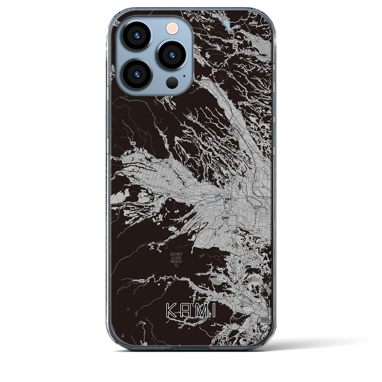 【加美（宮城県）】地図柄iPhoneケース（クリアタイプ）