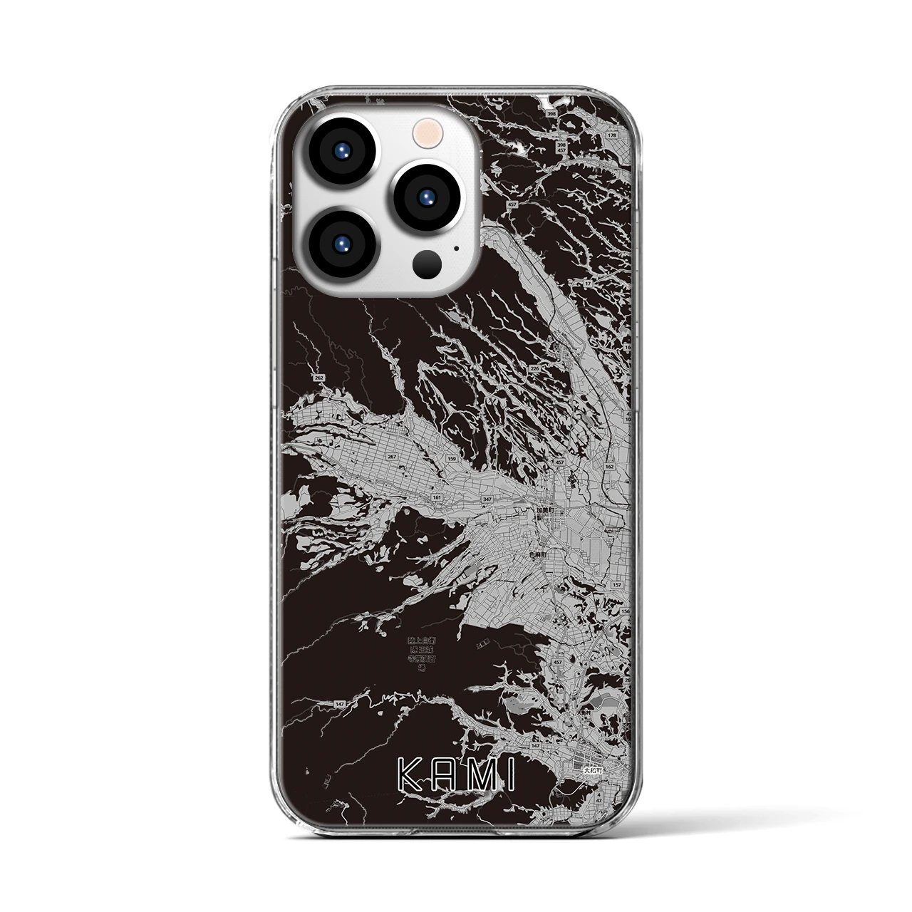 【加美（宮城県）】地図柄iPhoneケース（クリアタイプ）