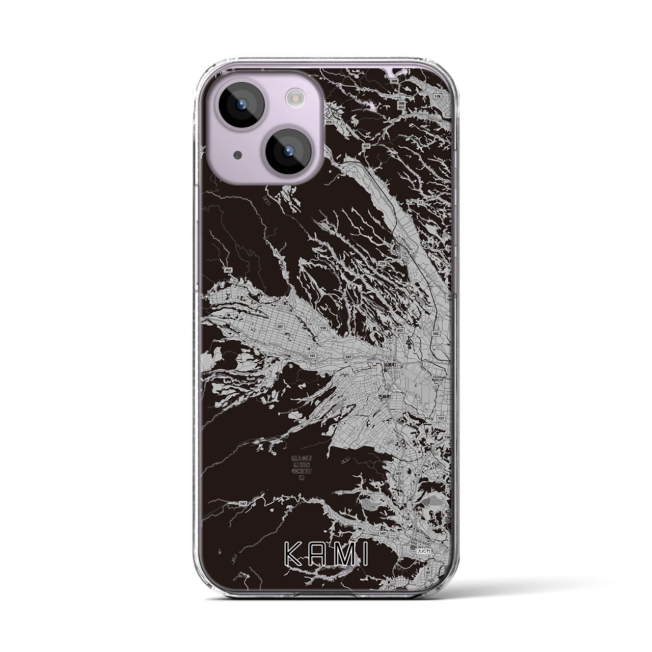 【加美（宮城県）】地図柄iPhoneケース（クリアタイプ）