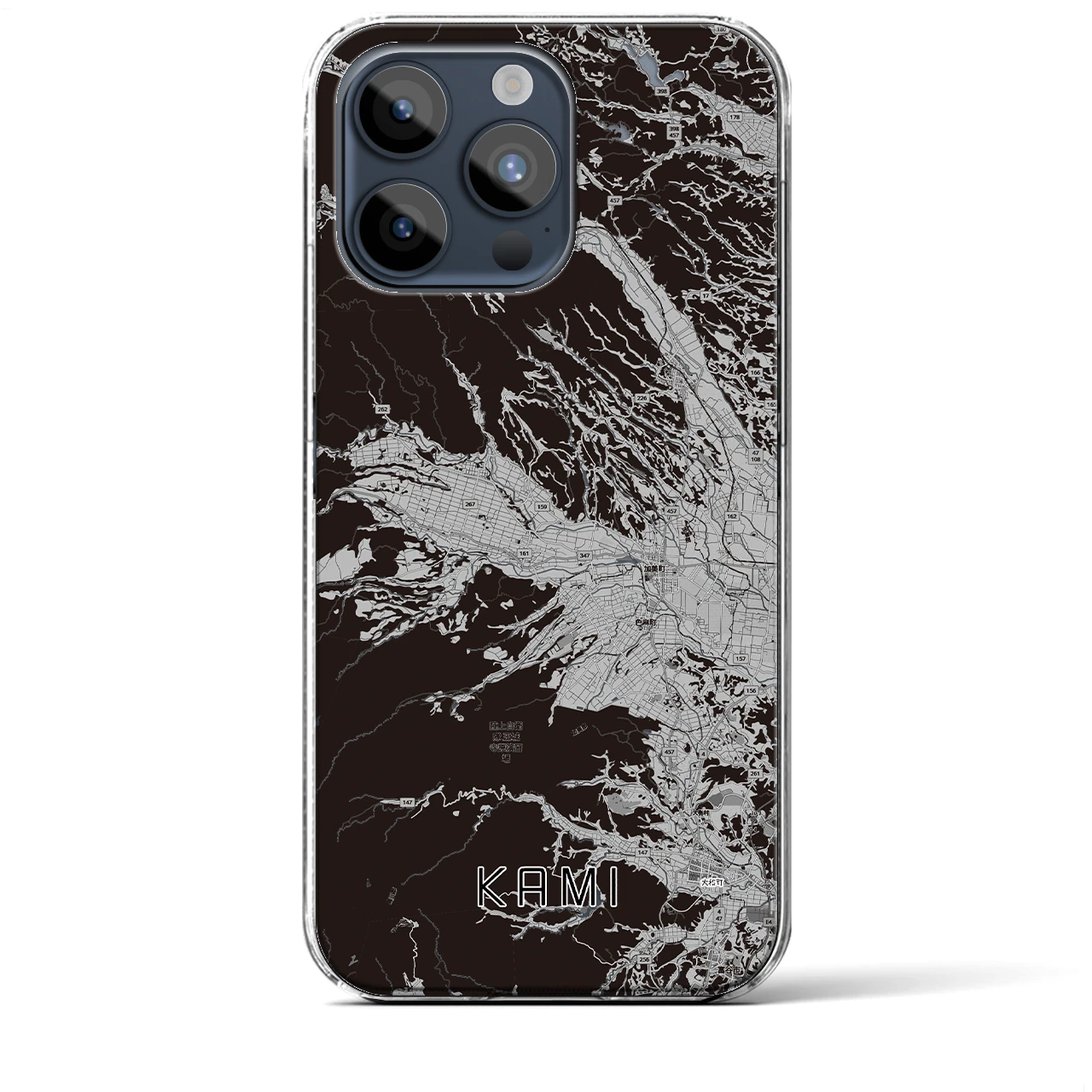 【加美（宮城県）】地図柄iPhoneケース（クリアタイプ）