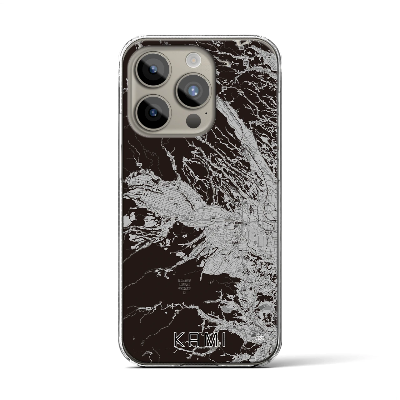 【加美（宮城県）】地図柄iPhoneケース（クリアタイプ）