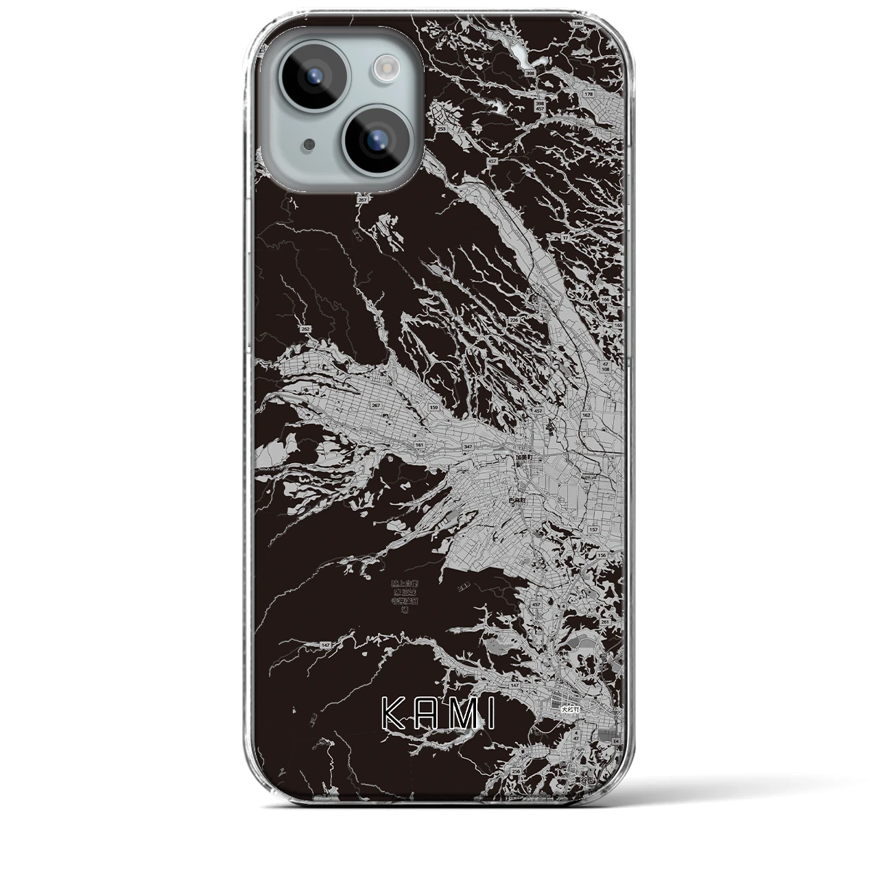 【加美（宮城県）】地図柄iPhoneケース（クリアタイプ）