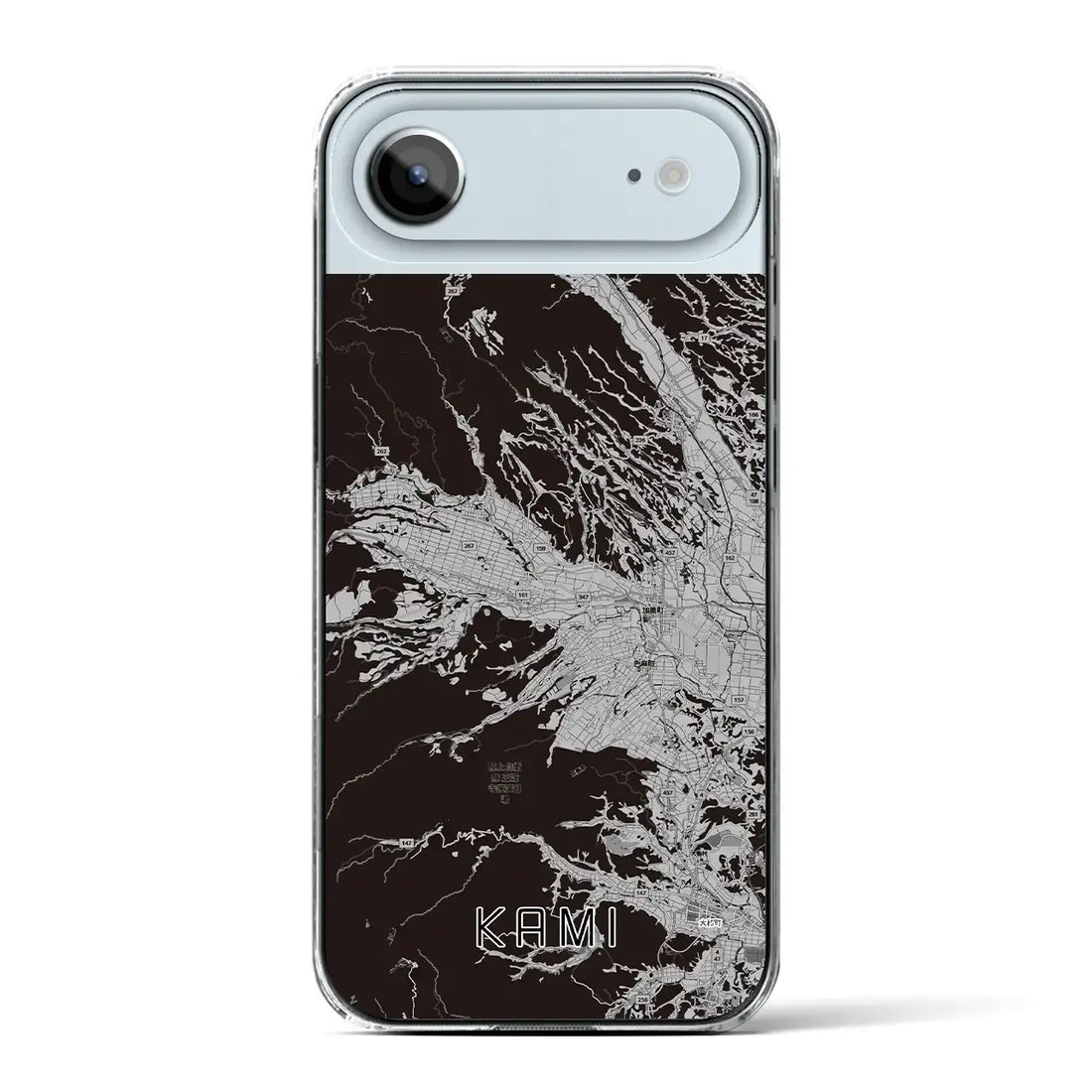 【加美(宮城県)】地図柄iPhoneケース(クリアタイプ)モノトーン・iPhone 17 Pro Max 用