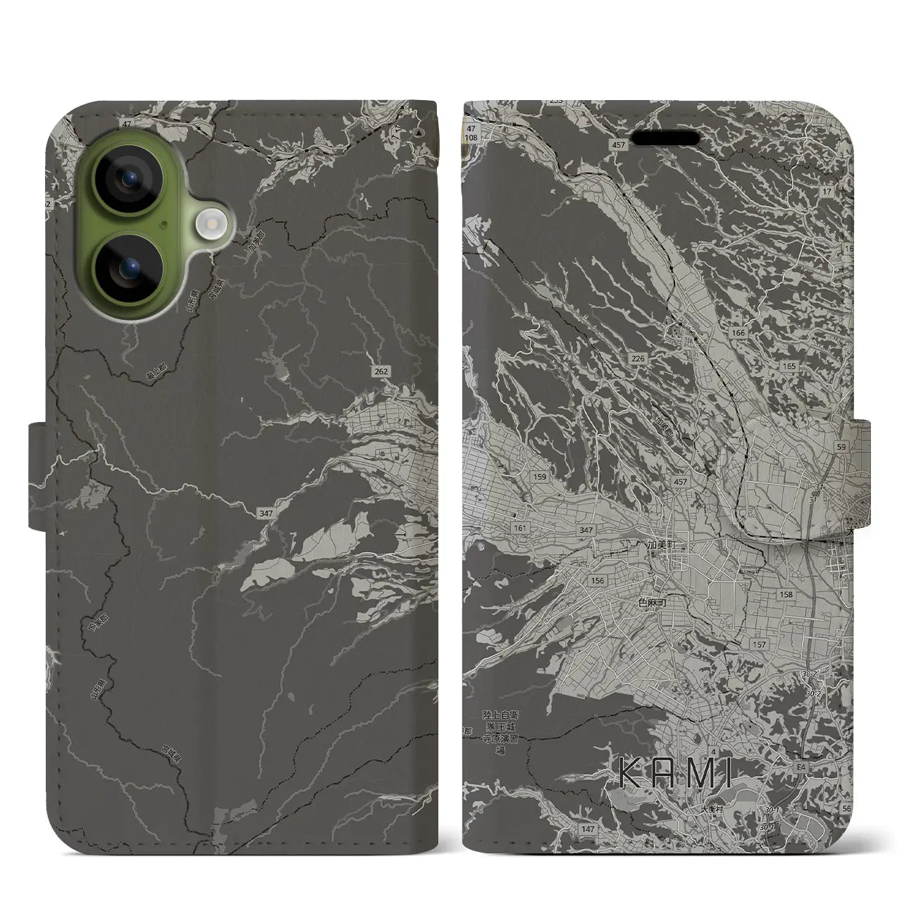 【加美（宮城県）】地図柄iPhoneケース（手帳タイプ）