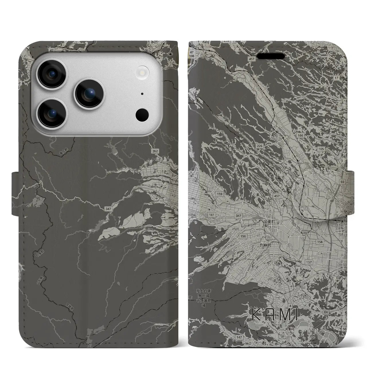 【加美（宮城県）】地図柄iPhoneケース（手帳タイプ）