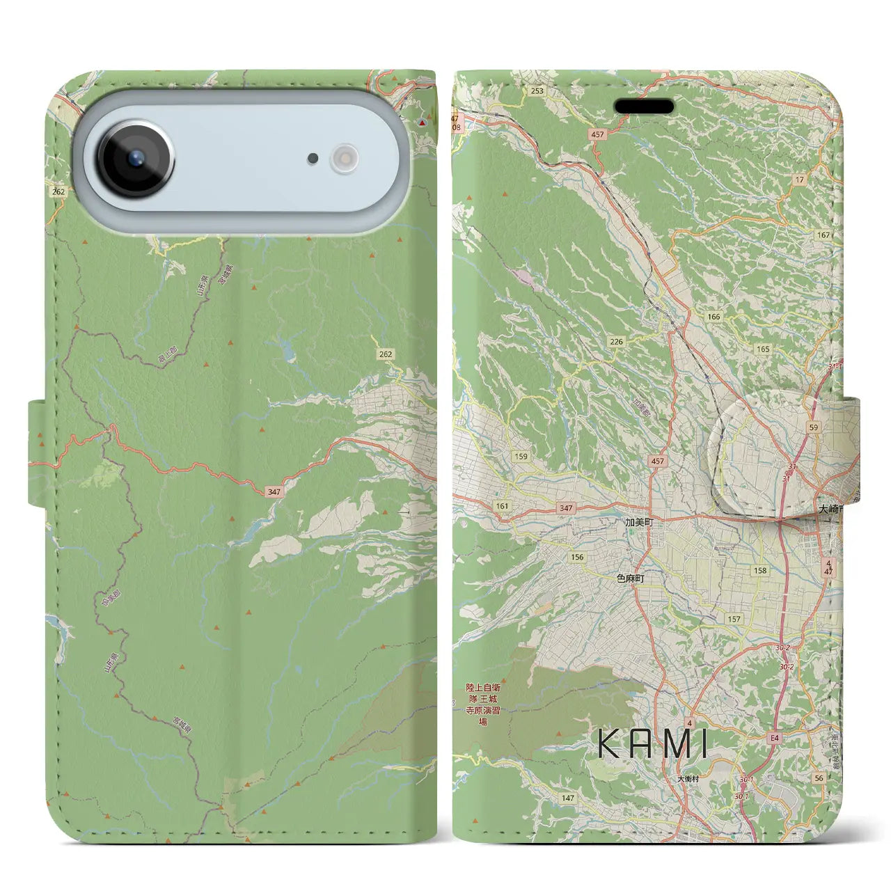 【加美（宮城県）】地図柄iPhoneケース（手帳タイプ）