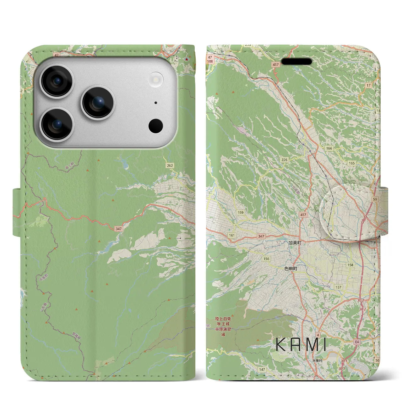 【加美（宮城県）】地図柄iPhoneケース（手帳タイプ）