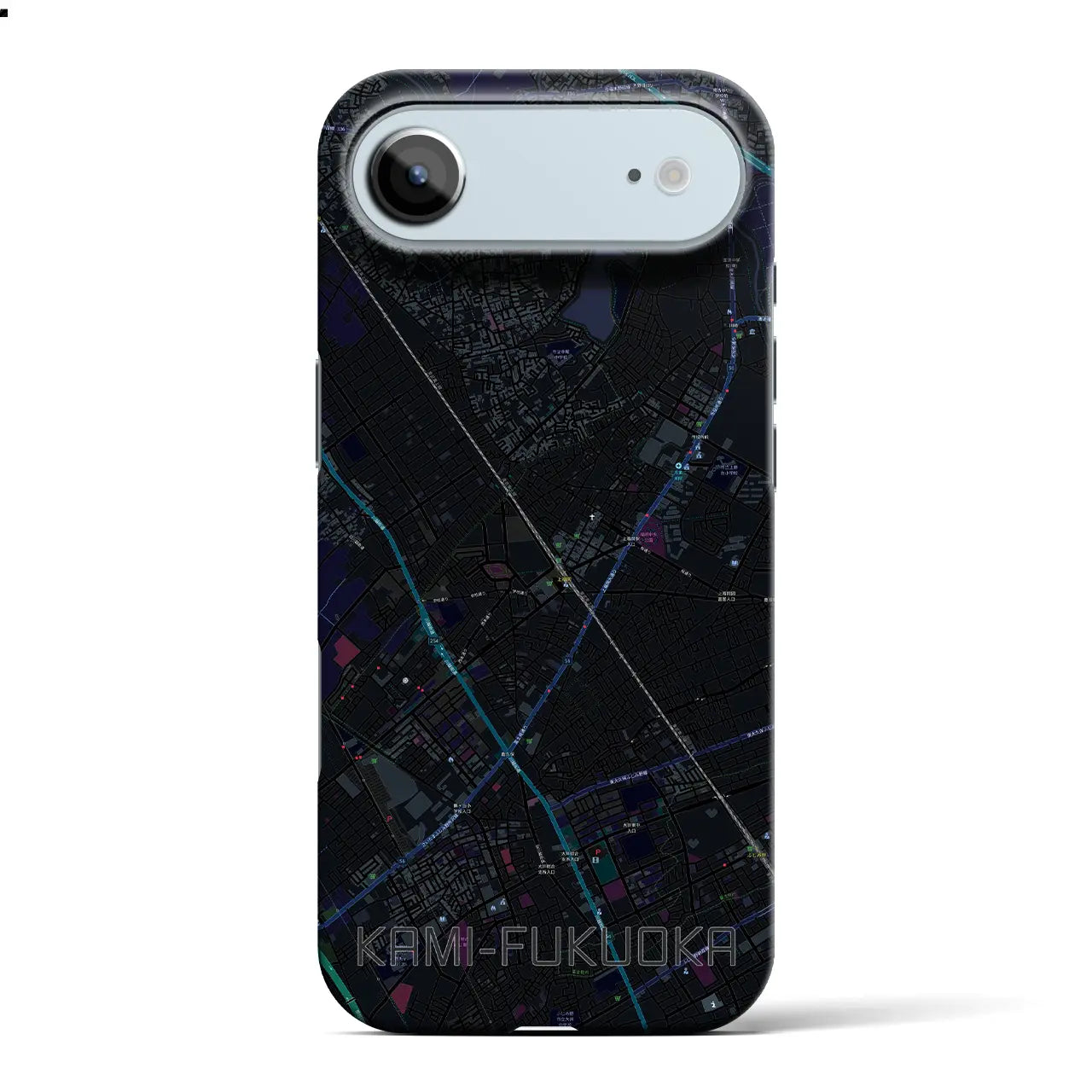 【上福岡（埼玉県）】地図柄iPhoneケース（バックカバータイプ）