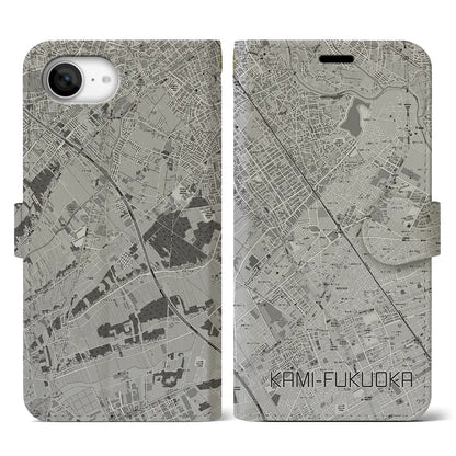 【上福岡（埼玉県）】地図柄iPhoneケース（手帳タイプ）