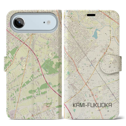 【上福岡（埼玉県）】地図柄iPhoneケース（手帳タイプ）