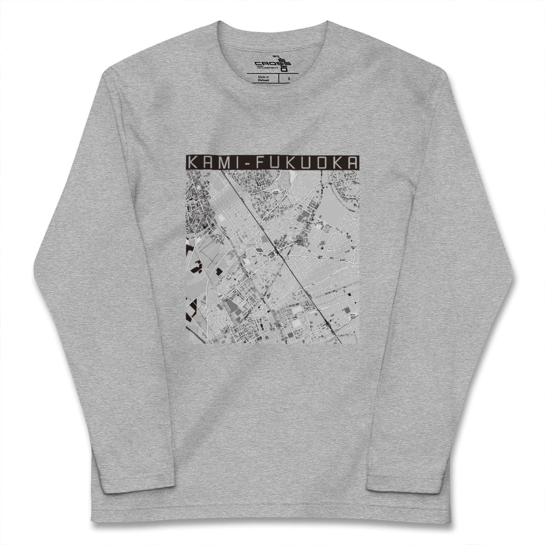 【上福岡（埼玉県）】地図柄ロングスリーブTシャツ